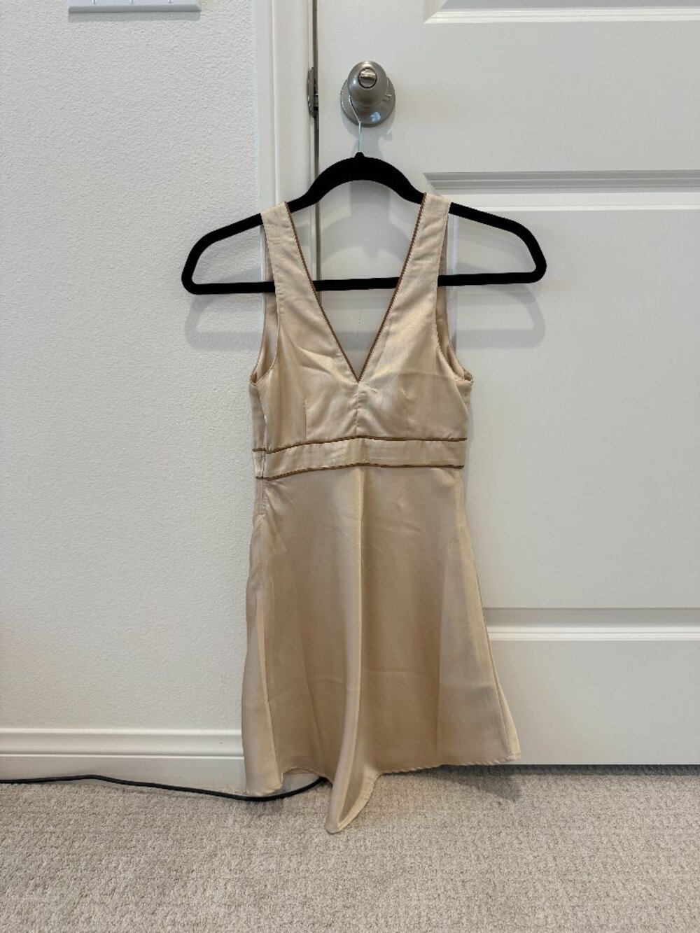 Satin Slip Mini Dress (Abercrombie)